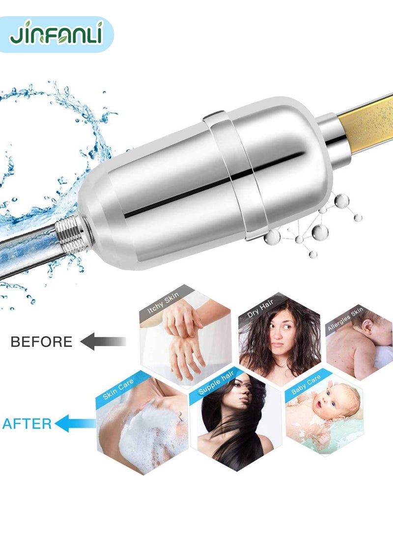 JINFANLI shower filter, 16-stage hard water shower head filter, shower water filter, shower head filter that removes chlorine and fluoride - Image 4